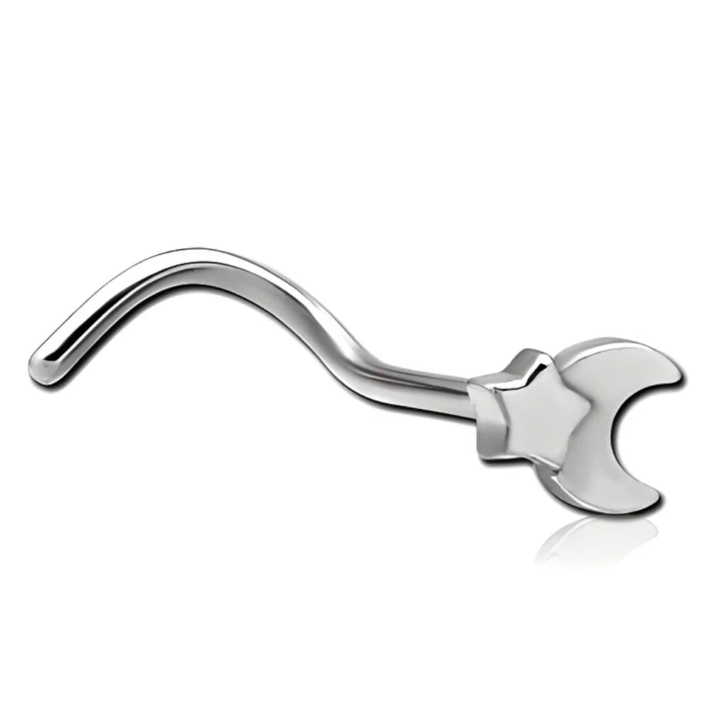 316L Surgical Steel Nose Screw with Celestial Top