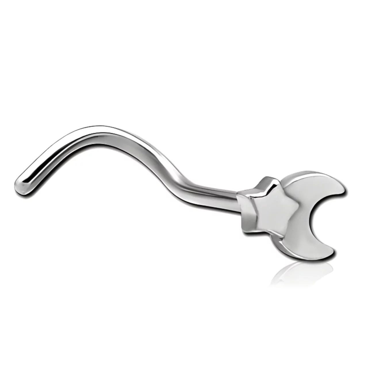316L Surgical Steel Nose Screw with Celestial Top - Image 1