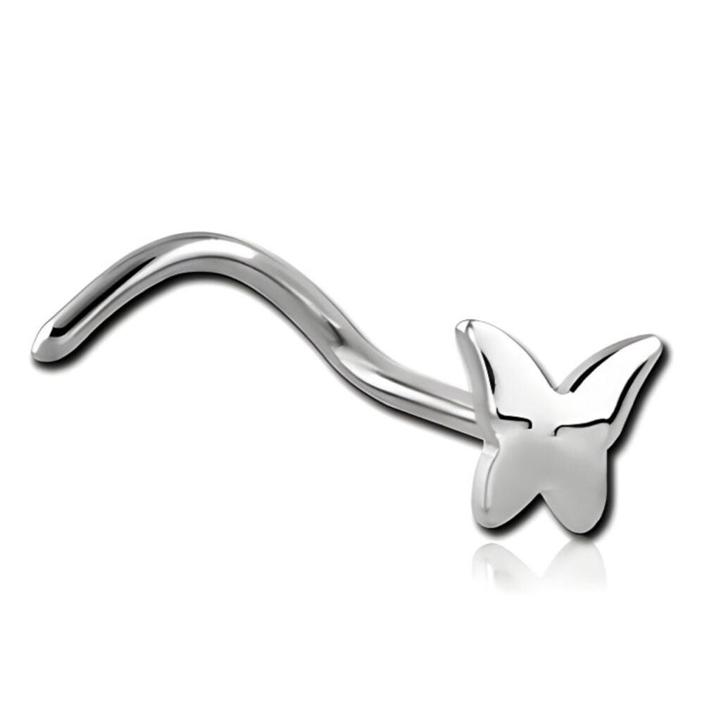 316L Surgical Steel Nose Screw with Butterfly Top