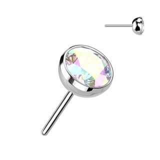 Implant Grade Titanium Threadless Push In Bezal Set CZ Ball Top - Image 19