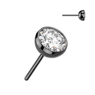 Implant Grade Titanium Threadless Push In Bezal Set CZ Ball Top - Image 18