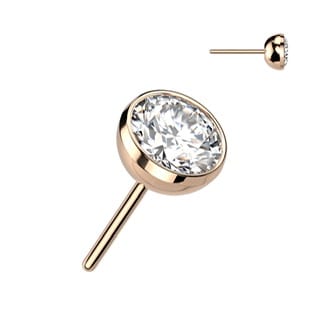 Implant Grade Titanium Threadless Push In Bezal Set CZ Ball Top - Image 15