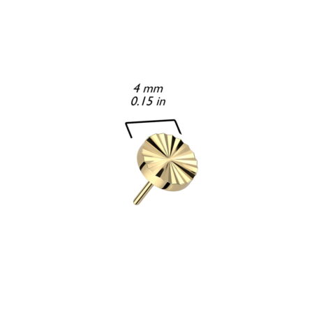 Implant Grade Titanium Threadless Push In Diamond Cut Round Top - Image 2