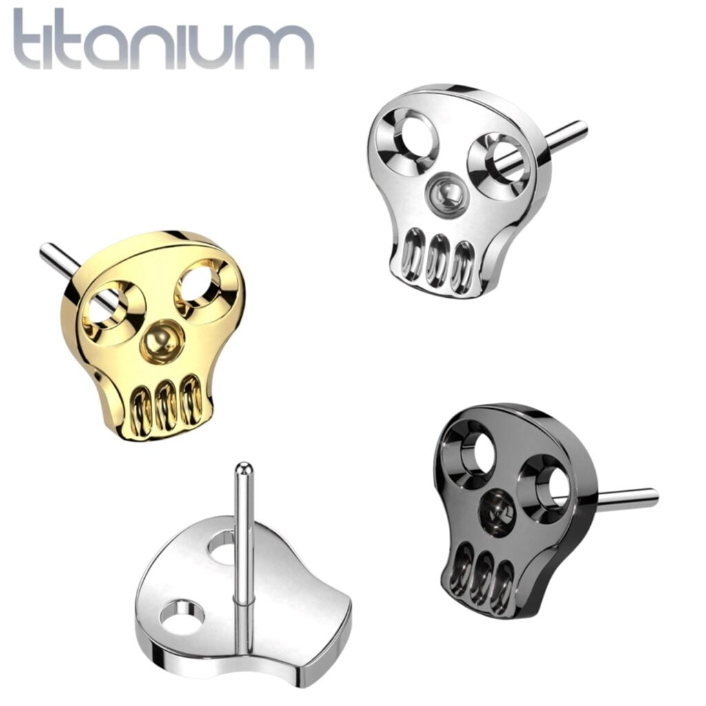 Implant Grade Titanium Threadless Push In Hollow Skull Top