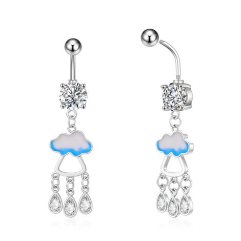 Fantasy Navel Rings with Rainbow Crystals - Image 2