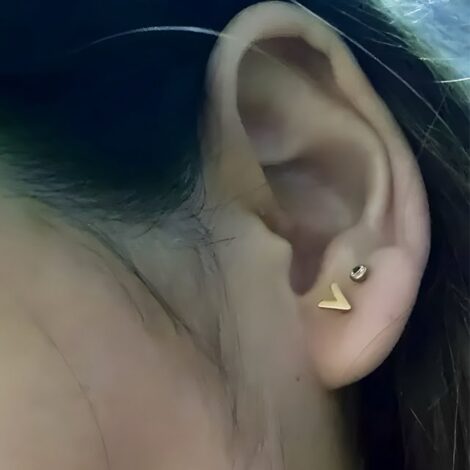 Cartilage Labret Studs Internally Threaded with Mixed Flat Tops - Image 3