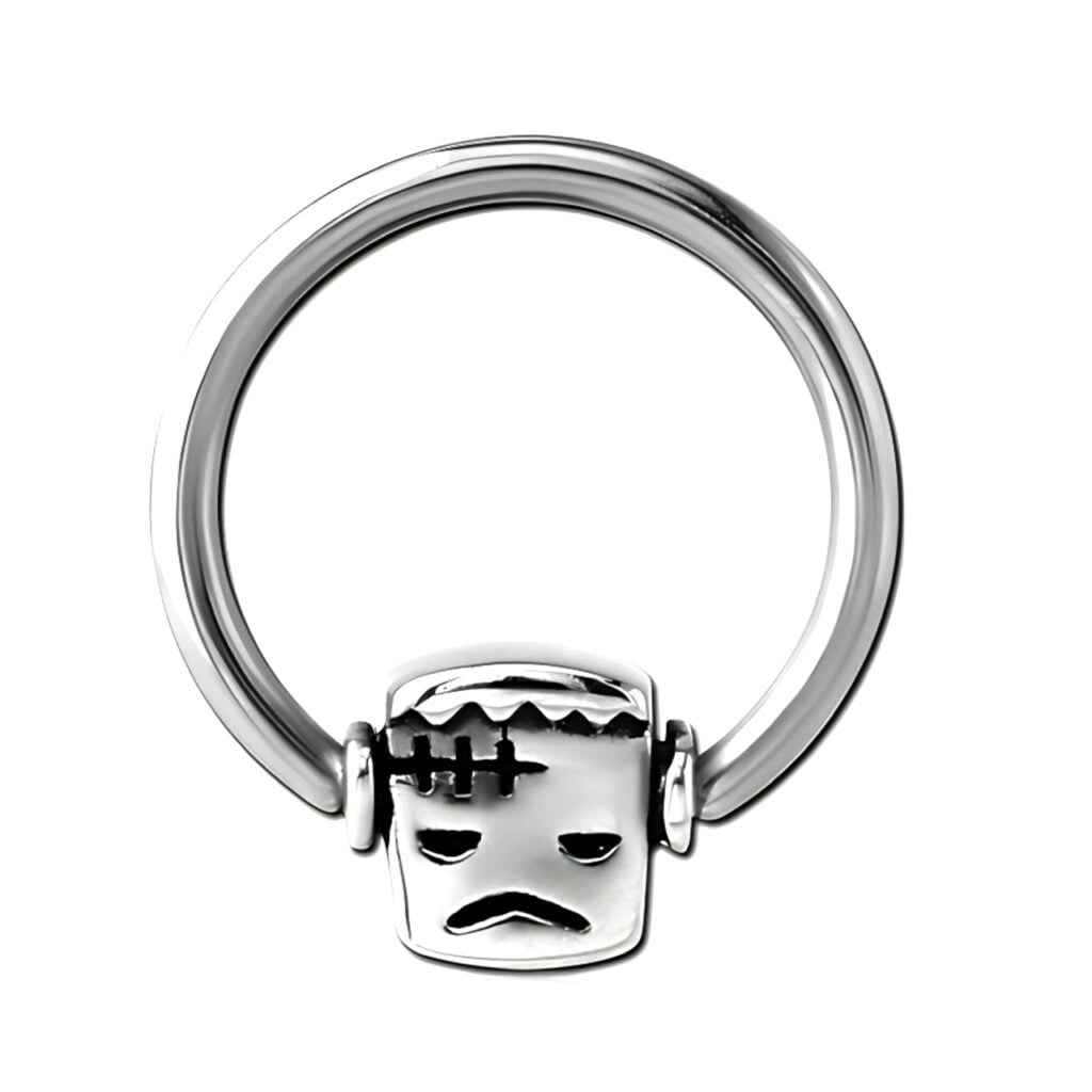 Surgical Steel Frownie Frankie Captive Bead Ring, Septum Daith