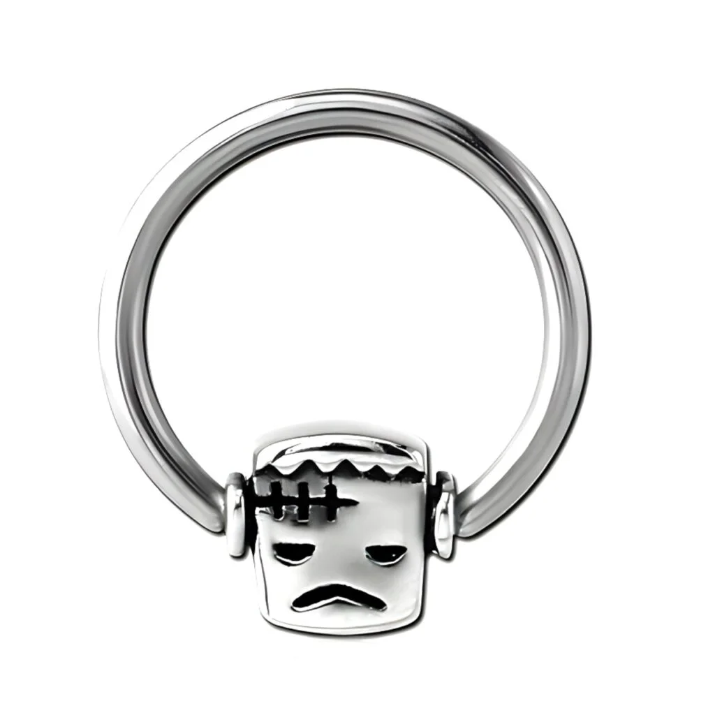 Surgical Steel Frownie Frankie Captive Bead Ring, Septum Daith
