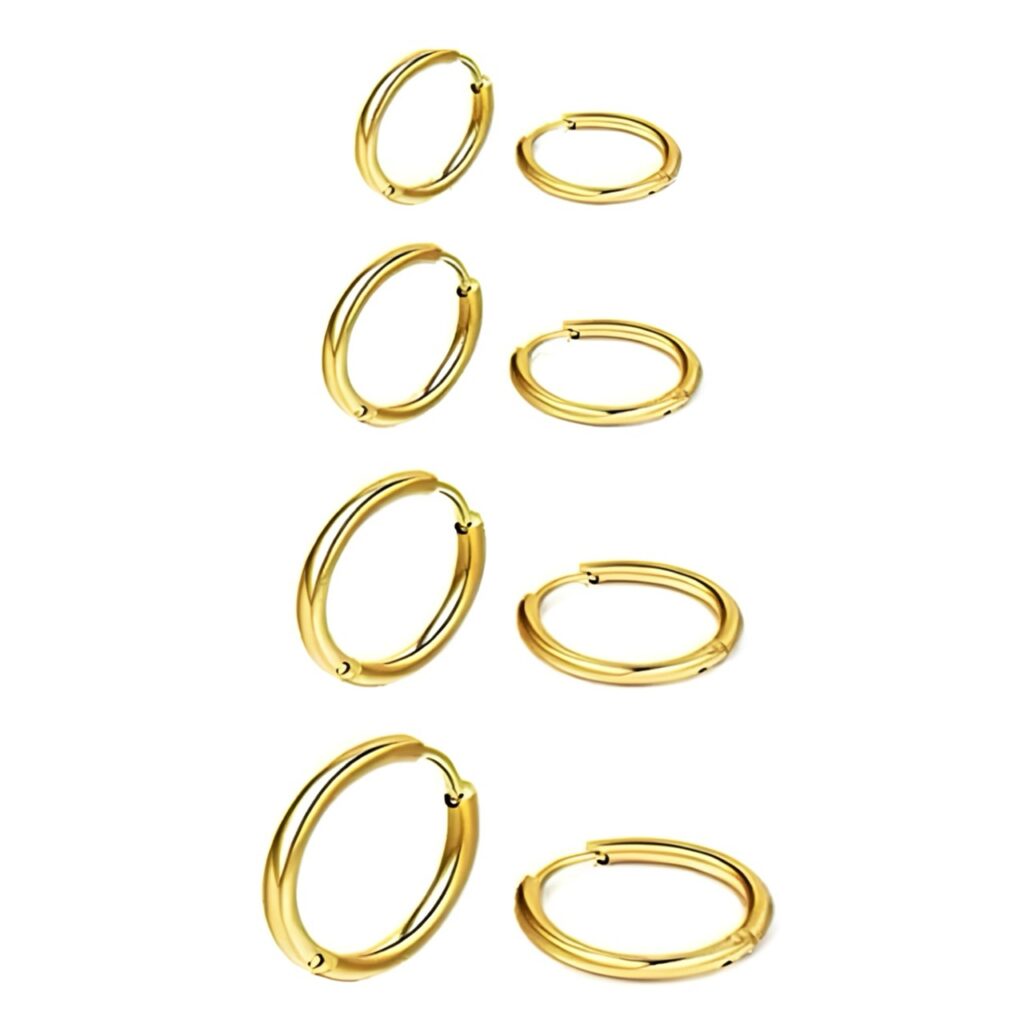 1.6mm Narrow Hinged Hoop Earring Pairs, 6mm - 12mm Rings