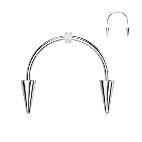 Smiley Vampire Fangs Halloween Horseshoe Piercing - Image 5