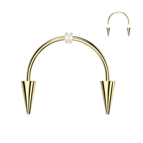 Smiley Vampire Fangs Halloween Horseshoe Piercing - Image 4