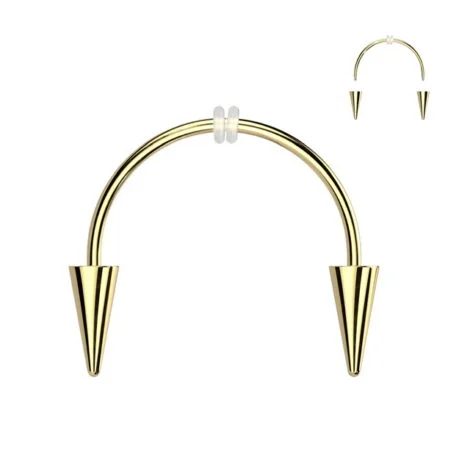 Smiley Vampire Fangs Halloween Horseshoe Piercing - Image 4