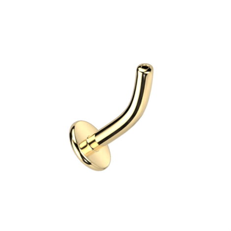 Implant Grade Titanium Threadless Push In Belly Button Ring With Convex Base Post - Image 2