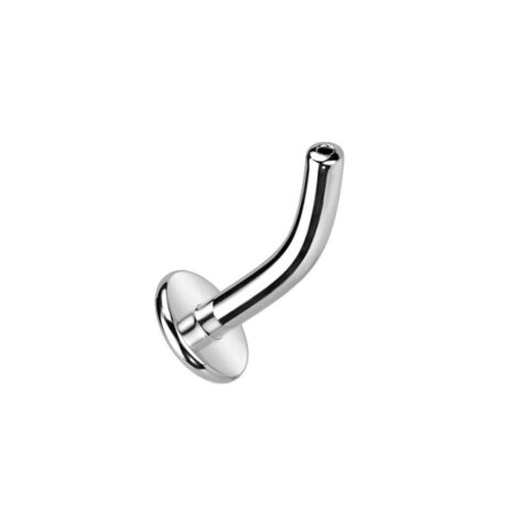 Implant Grade Titanium Threadless Push In Belly Button Ring With Convex Base Post - Image 3