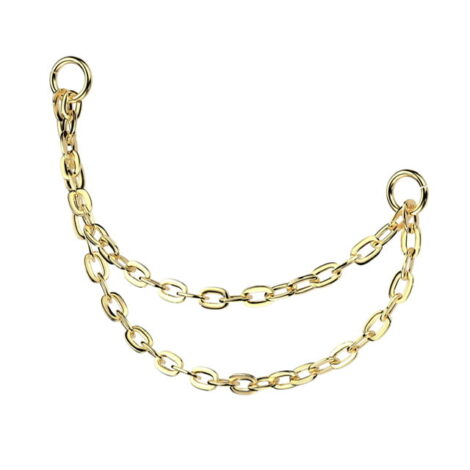 Implant Titanium Double Connector Chain w/ 2 O-Rings - Image 4