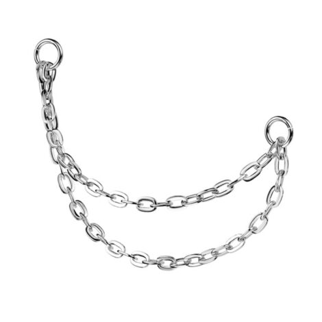 Implant Titanium Double Connector Chain w/ 2 O-Rings - Image 2