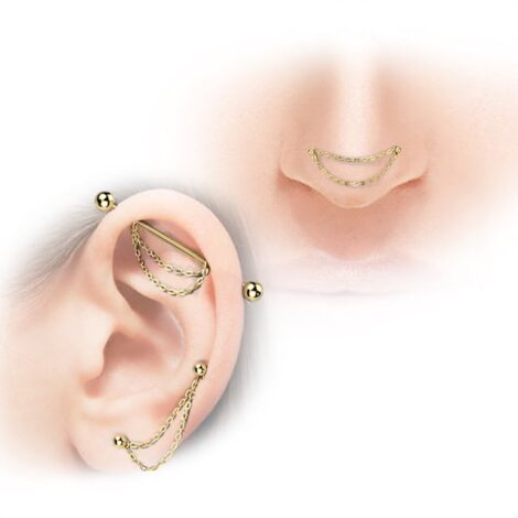 Implant Titanium Double Connector Chain w/ 2 O-Rings - Image 3