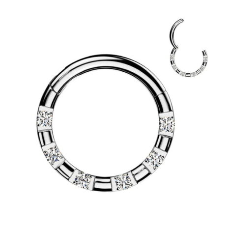 High Quality Precision Hinged Segment Ring With 6 Forward Facing CNC Set CZ - Image 3