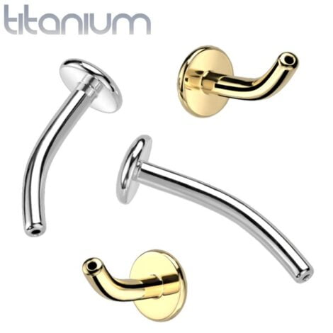 Implant Grade Titanium Threadless Push In Belly Button Ring With Convex Base Post