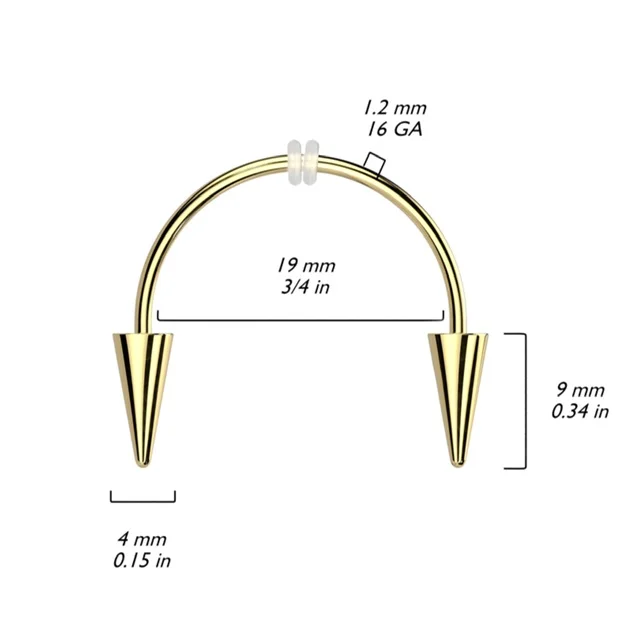 Smiley Vampire Fangs Halloween Horseshoe Piercing