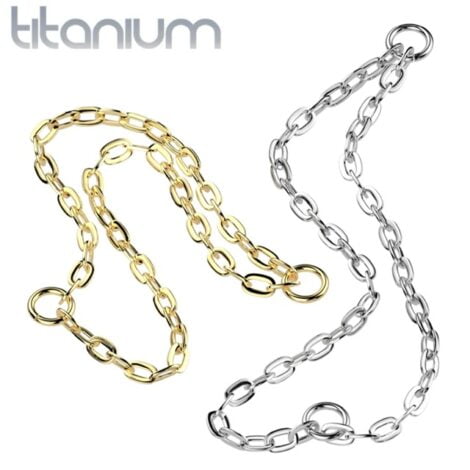 Implant Titanium Double Connector Chain w/ 2 O-Rings