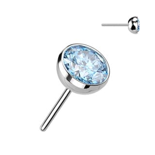Implant Grade Titanium Threadless Push In Bezal Set CZ Ball Top - Image 13
