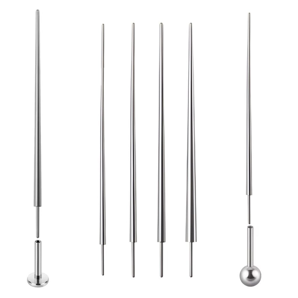 2PC Push Pin Straight Insertion Tapers for Threadless Jewellery