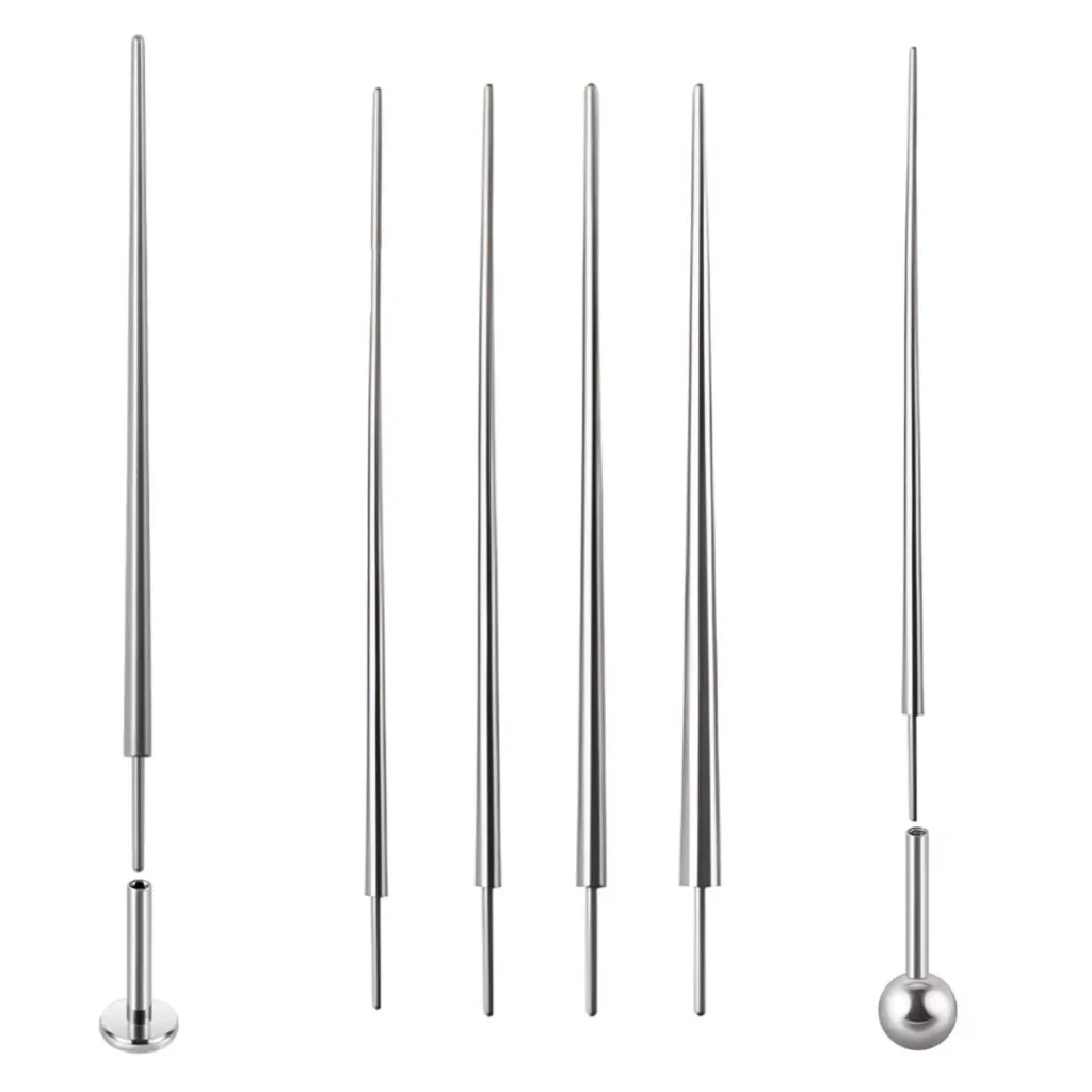 2PC Push Pin Straight Insertion Tapers for Threadless Jewellery