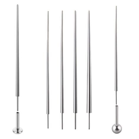 2PC Push Pin Straight Insertion Tapers for Threadless Jewellery