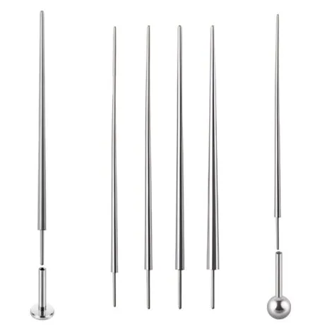 2PC Push Pin Straight Insertion Tapers for Threadless Jewellery - Image 1