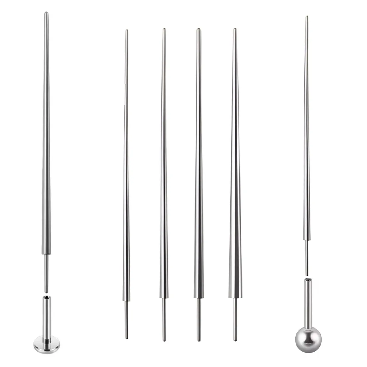 2PC Push Pin Straight Insertion Tapers for Threadless Jewellery - Image 1