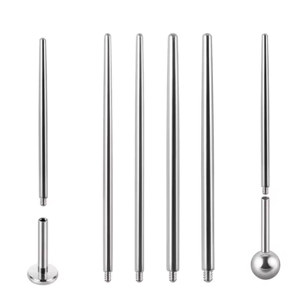 2PC Set Straight Insertion Tapers, Internally Threaded Jewellery