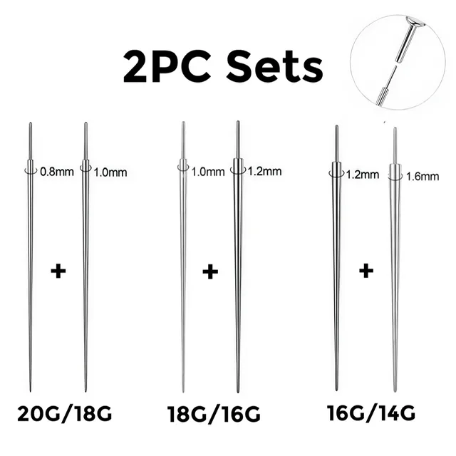 2PC Push Pin Straight Insertion Tapers for Threadless Jewellery