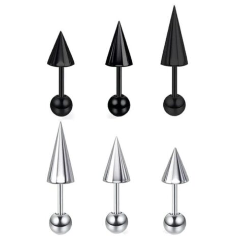 Spike Barbell for Vertical Helix, Lobe, Cartilage Pixie Spikes - Image 3