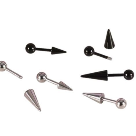 Spike Barbell for Vertical Helix, Lobe, Cartilage Pixie Spikes - Image 4