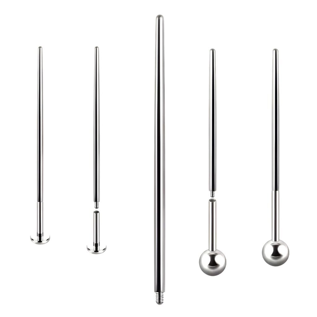 2PC Set Straight Insertion Tapers, Internally Threaded Jewellery