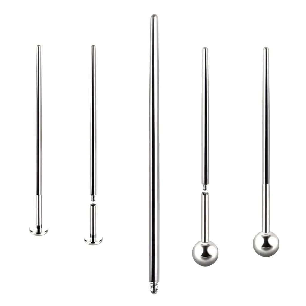 2PC Set Straight Insertion Tapers, Internally Threaded Jewellery