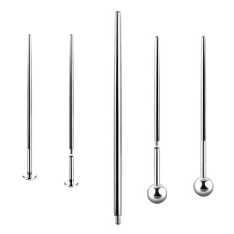 2PC Set Straight Insertion Tapers, Internally Threaded Jewellery