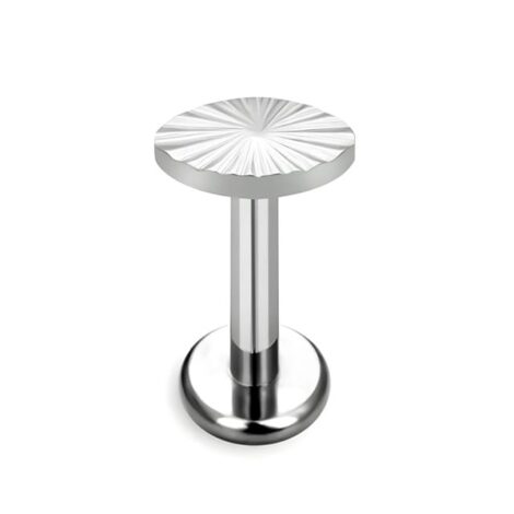 ASTM Titanium Flat Back Studs with Laser Cut Tops Internally Threaded - Image 3
