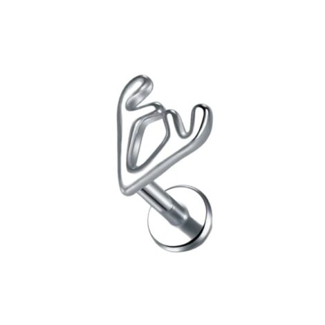 Labret Ear Cartilage Studs with Fun Nature Lovers Tops - Image 4