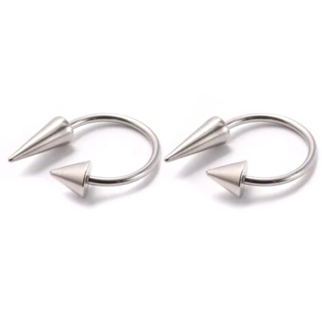 Horseshoe with Spike and Cone Ends Cartilage, Septum, Lip Ring - Image 2