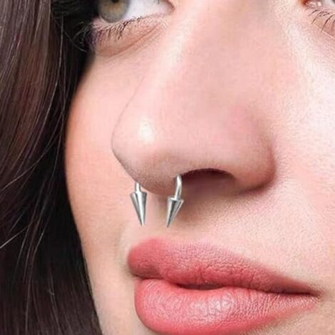 Implant Titanium Horseshoe Barbell with Spikes Internally Threaded - Image 3