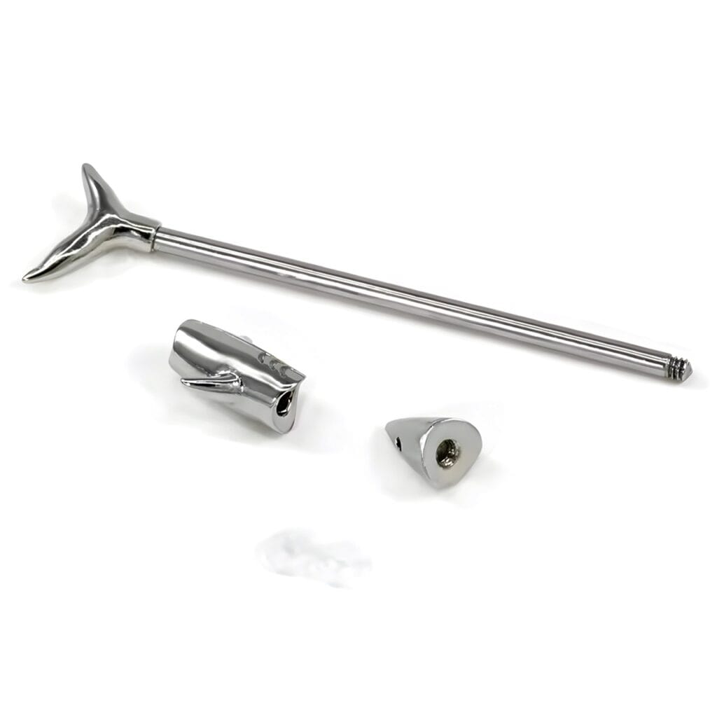316L Surgical Steel Great White Shark Industrial Barbell plus O-Rings