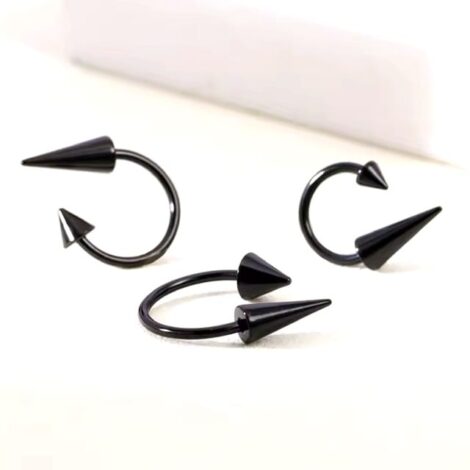 Horseshoe with Spike and Cone Ends Cartilage, Septum, Lip Ring - Image 8