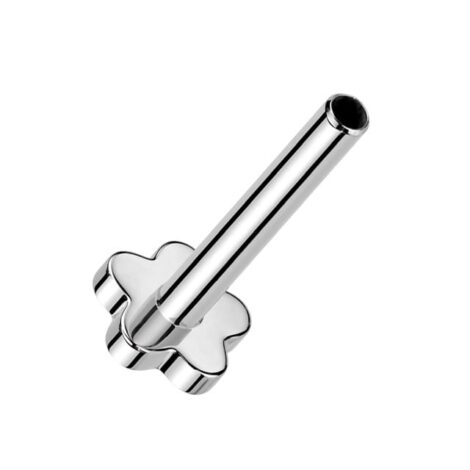 Implant Titanium Threadless Push In Flower Base Flat Back Labret - Image 5