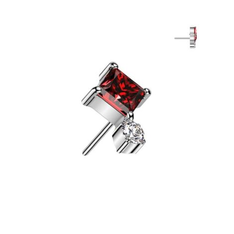 Implant Grade Titanium Threadless Push In Diamond and Round CZ Top - Image 7