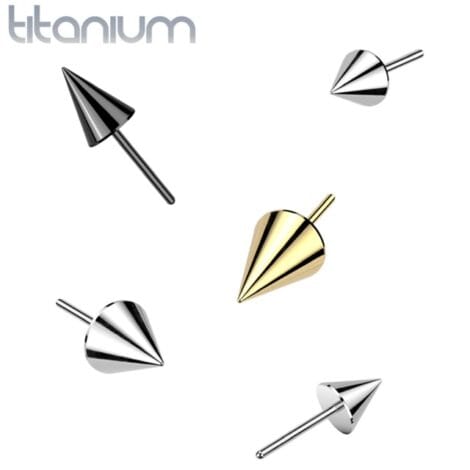 Implant Grade Titanium Threadless Push In Pin Cone/ Spike Top