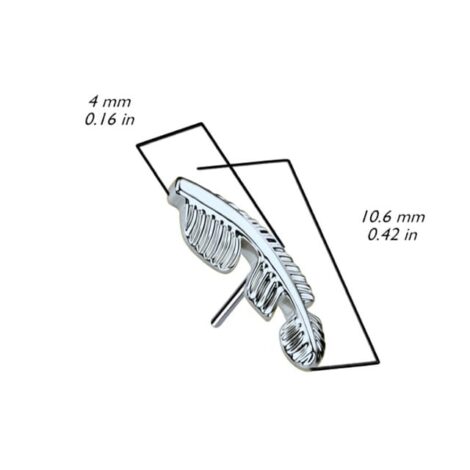 Implant Grade Titanium Threadless Push In Pin Leaf Top - Image 2