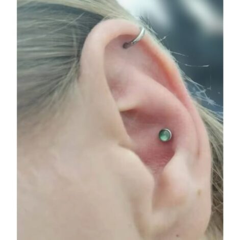 Titanium ASTM Labret Stud with Stone Top Internal Threading - Image 3