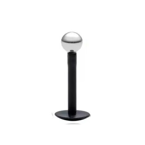 Bioplast Push Fit Steel Ball Top Labret Stud, Cartilage Tragus - Image 9